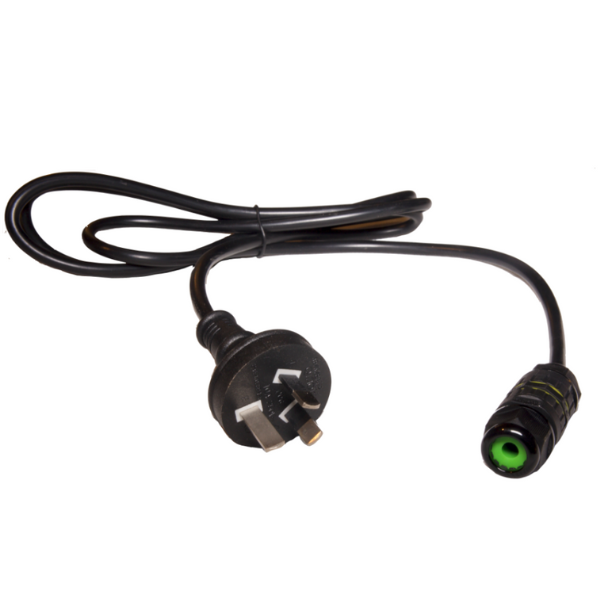 HLG-AU Plug Kit: Installed Mains Cable & AU plug