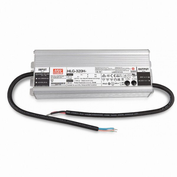 MEAN WELL HLG-320H-20AB LED Driver CV 300W 20V 15A ADJ+DIM IP65 - NO plug