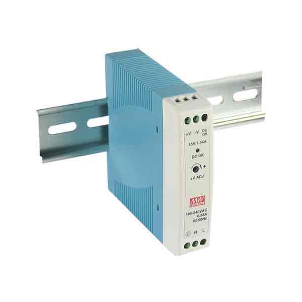 Alimentation MEAN WELL HDR-15-24 - 15W 24V - Neuf En Boîte (ou Similaire) - Alimentation Secteur