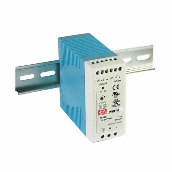 Alimentatore DIN Rail Mean Well HDR-30-12 - 12VDC 2A, 24W, Tensione Regolabile, Per Uso Industriale - Foto 3